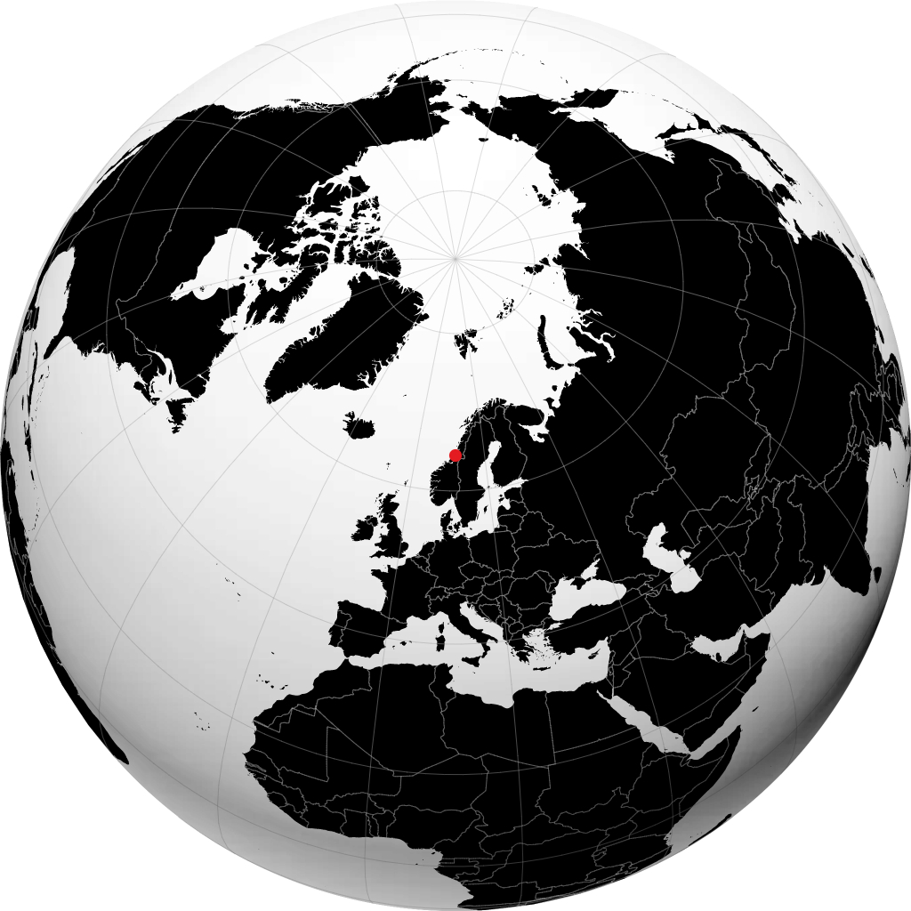 Namsos sur le globe