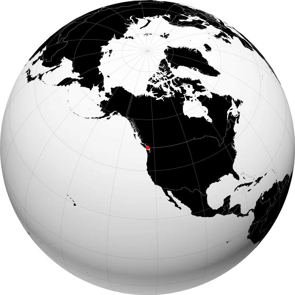 Nanaimo sur le globe