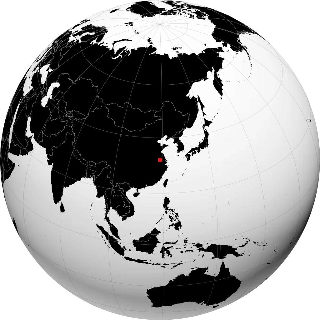 Nankin sur le globe