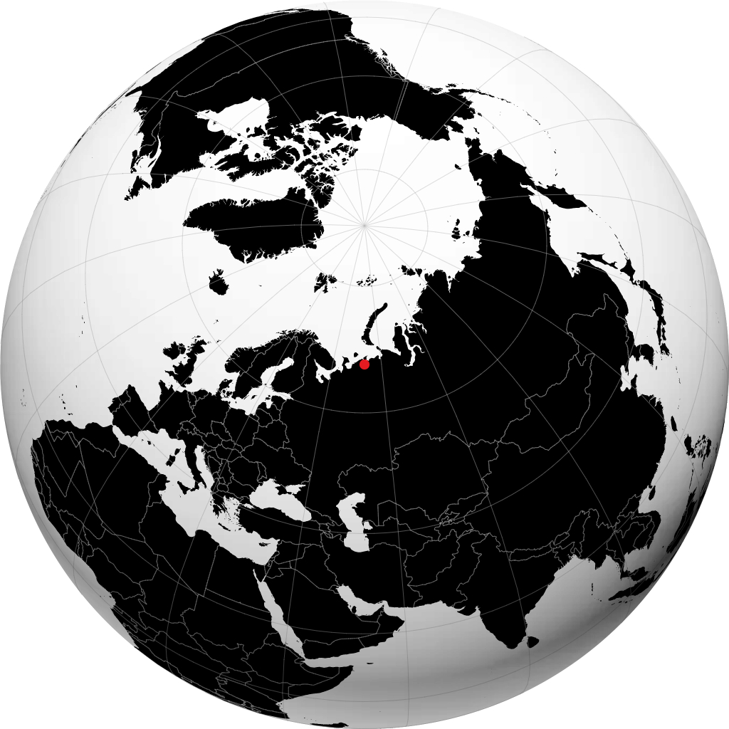 Naryan-Mar sur le globe