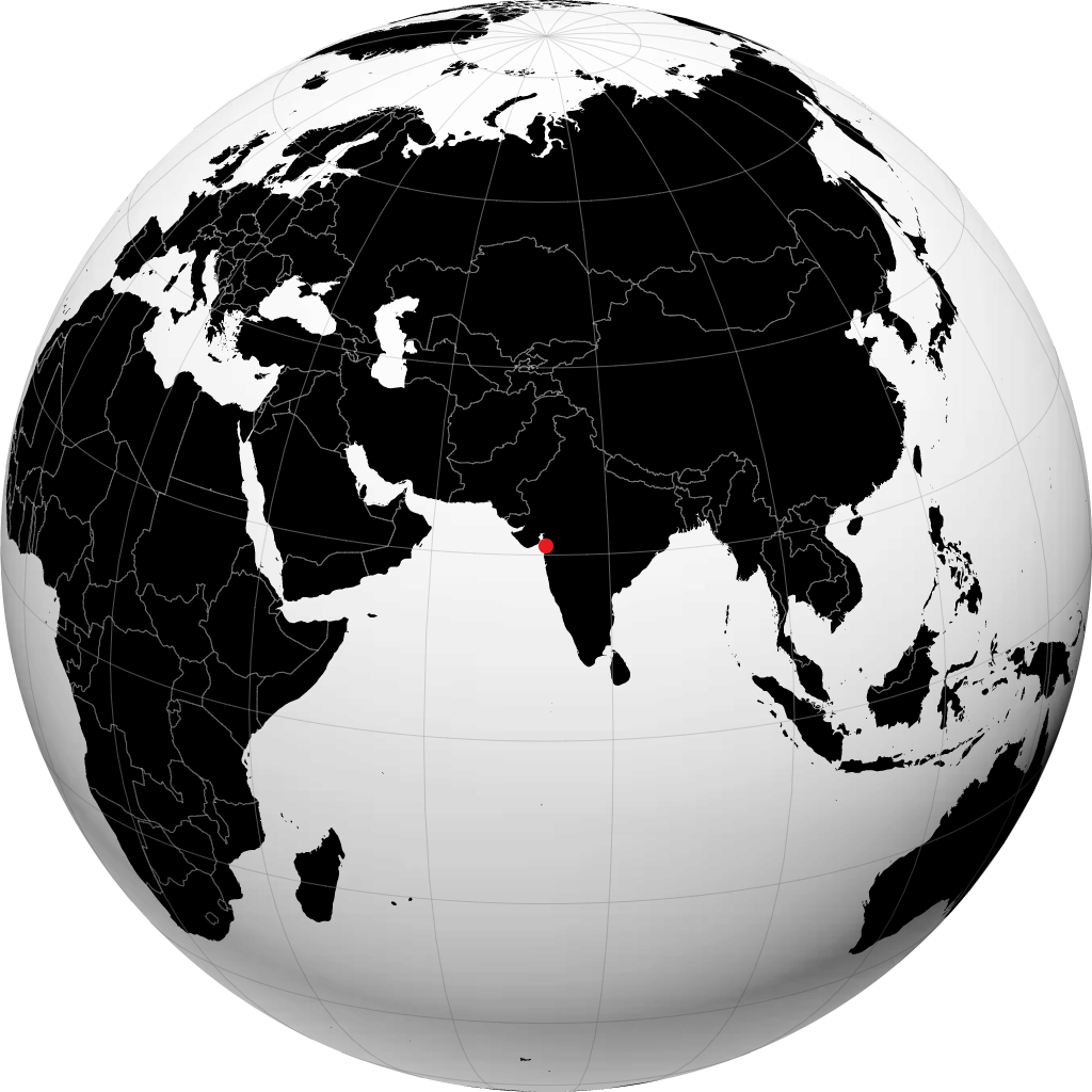 Navsari sur le globe