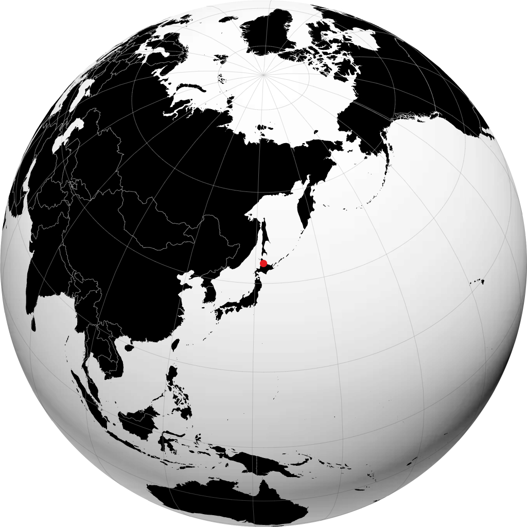 Nayoro sur le globe