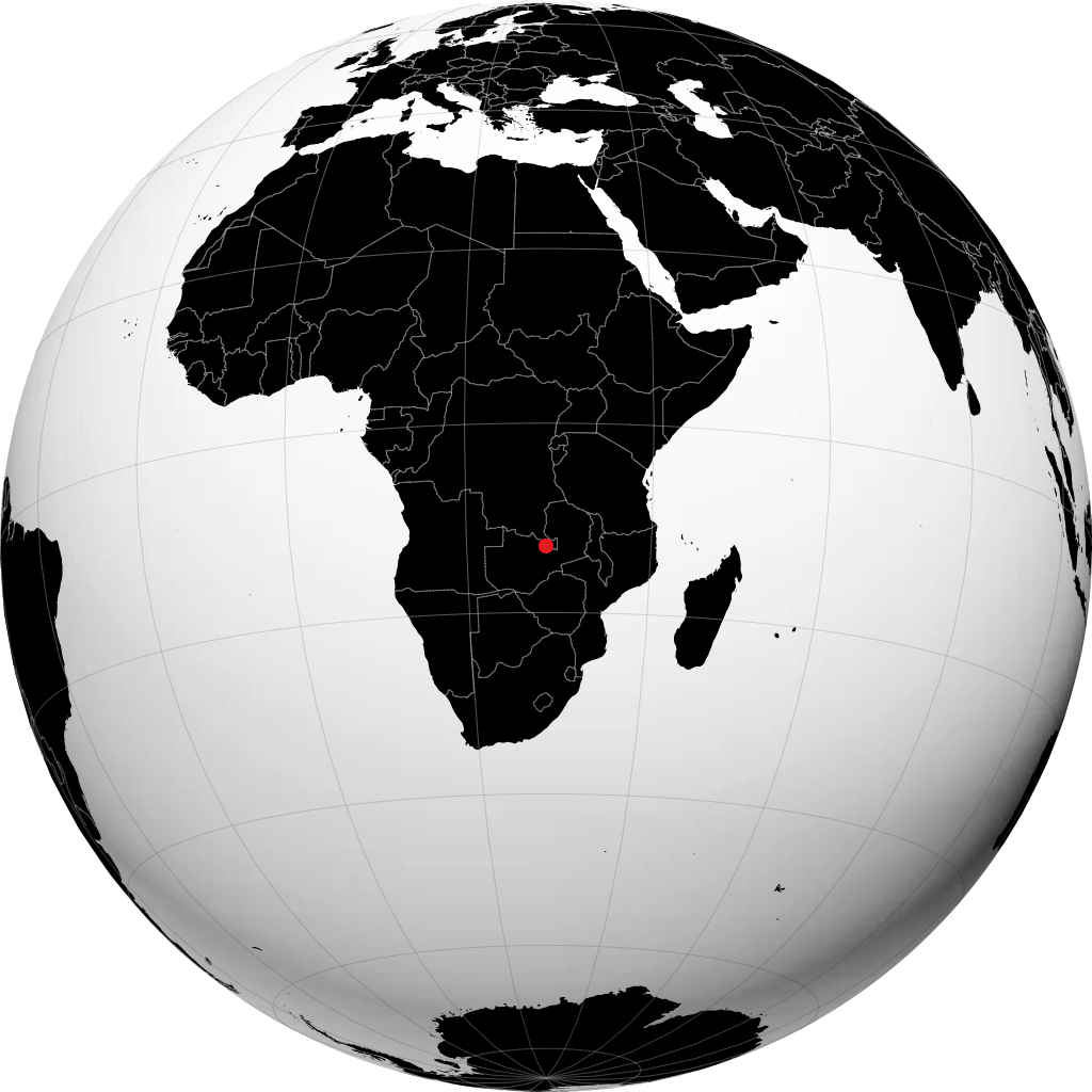 Ndola sur le globe