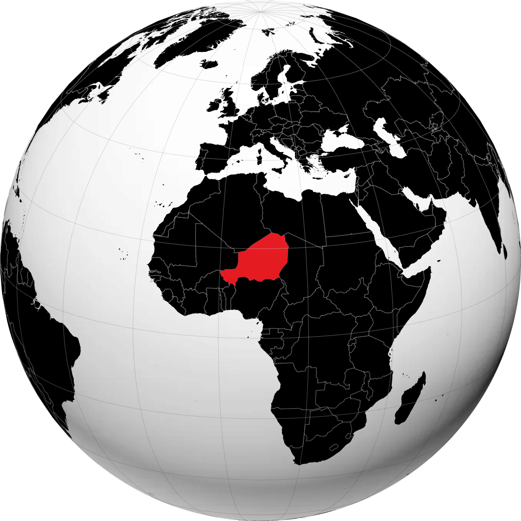 Niger sur le globe