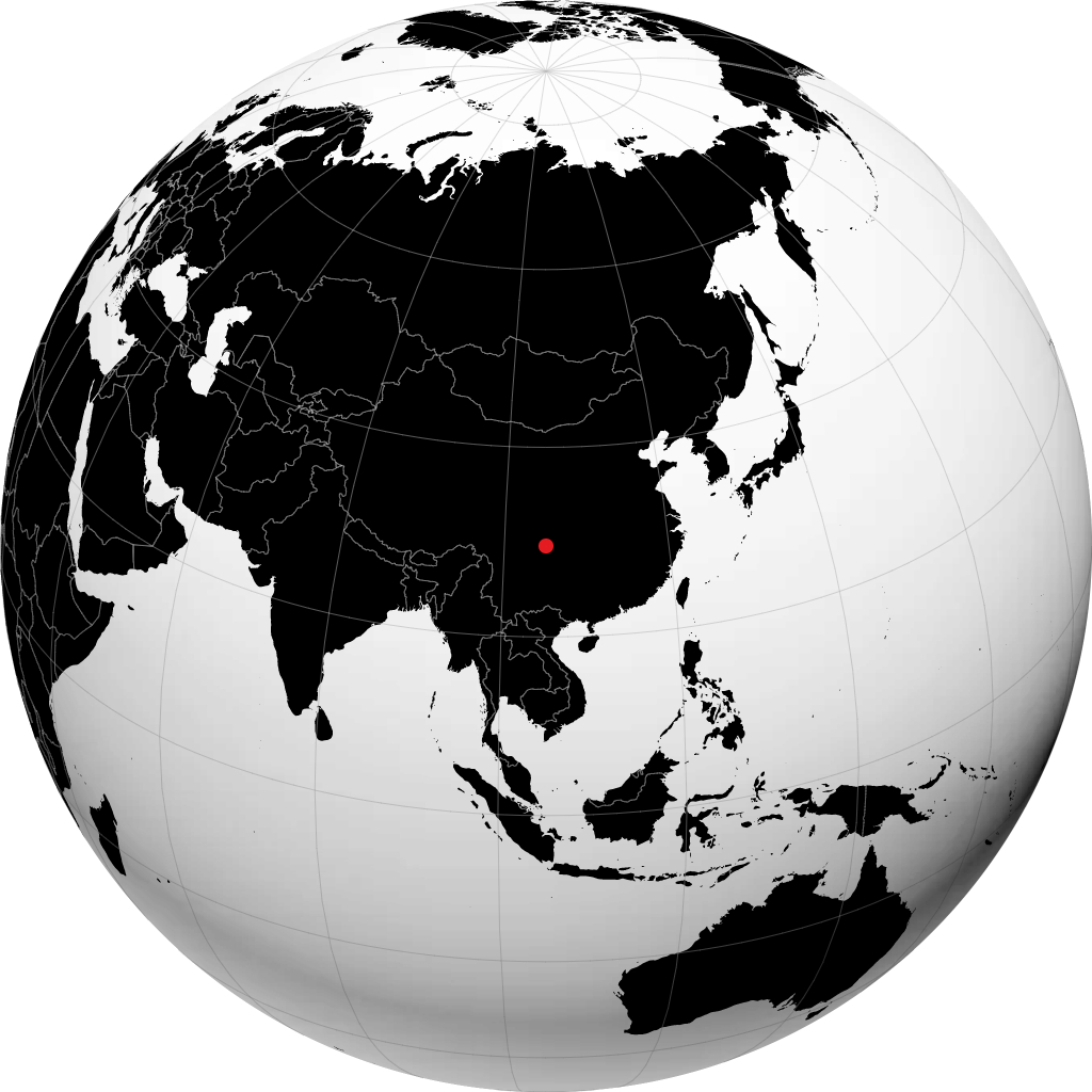 Neijiang sur le globe