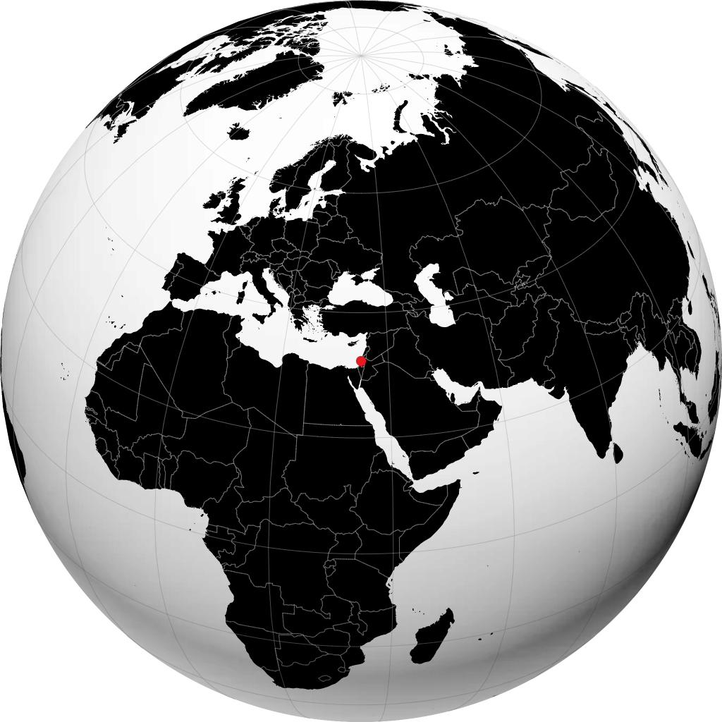 Netanya sur le globe