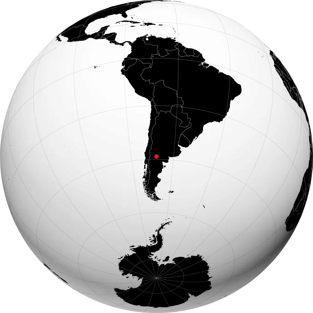 Neuquén sur le globe