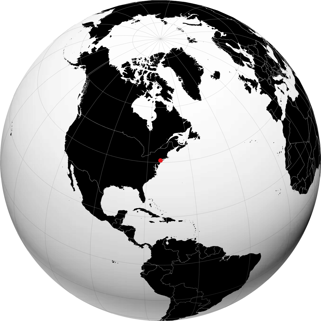 New York sur le globe