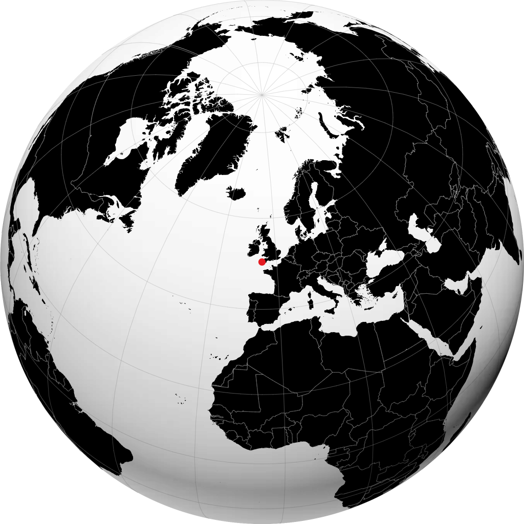 Newquay sur le globe