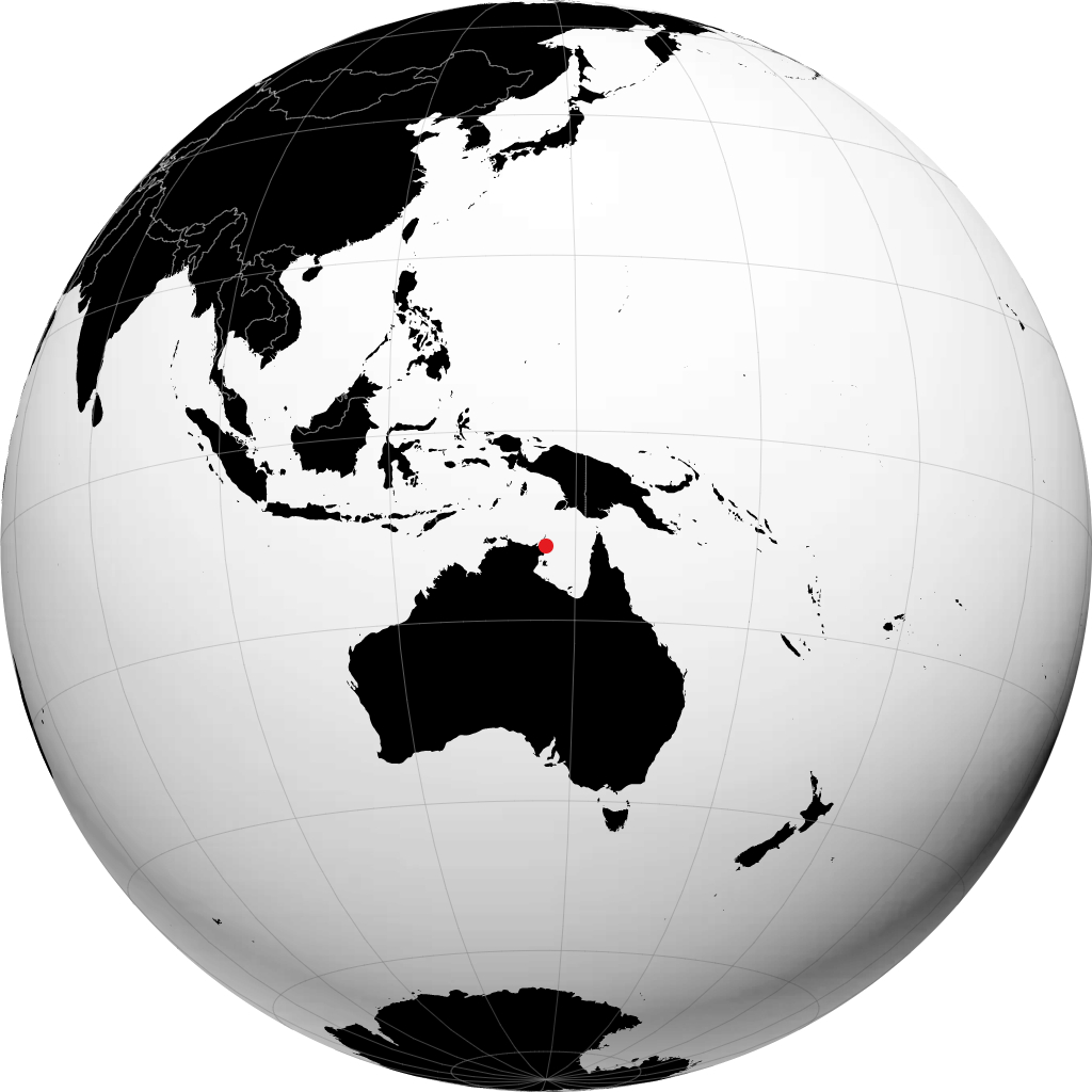 Nhulunbuy sur le globe
