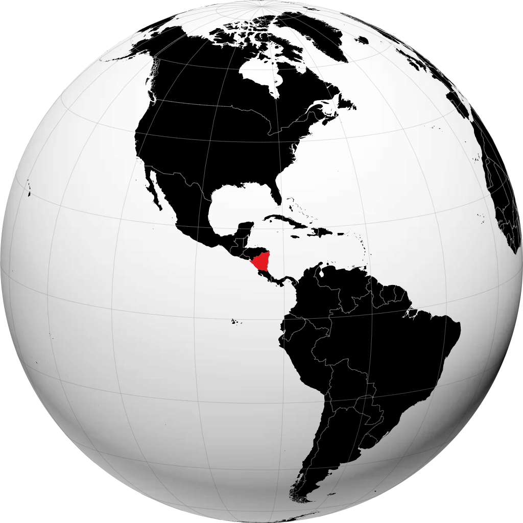 Nicaragua sur le globe
