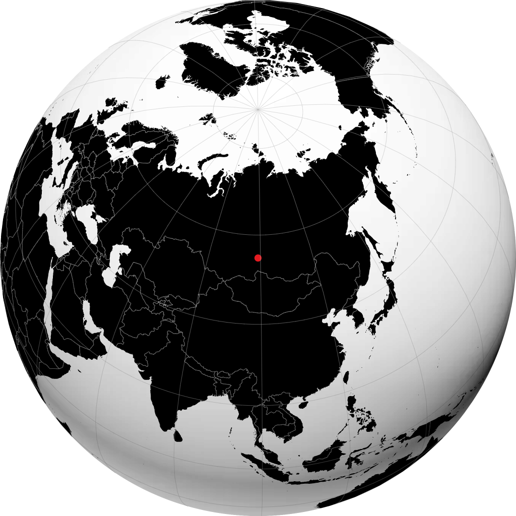Nizhneudinsk sur le globe