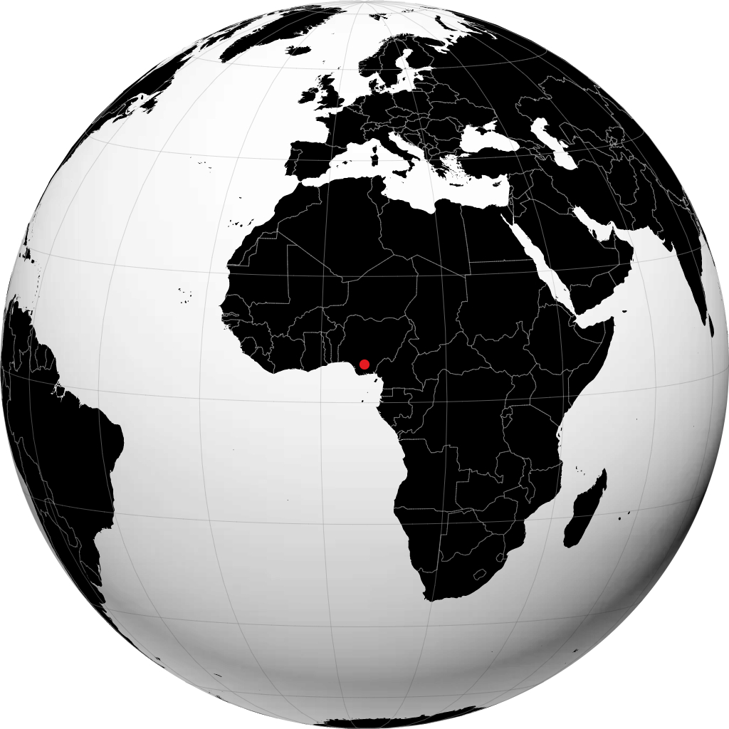 Nnewi sur le globe