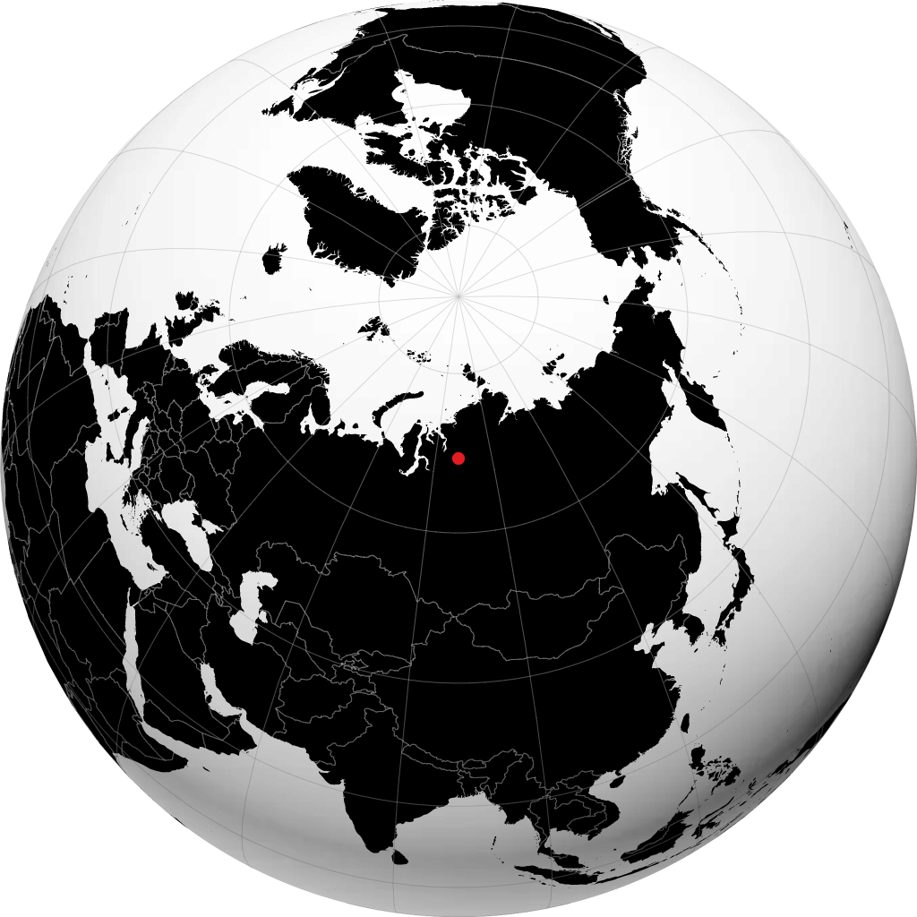 Norilsk sur le globe