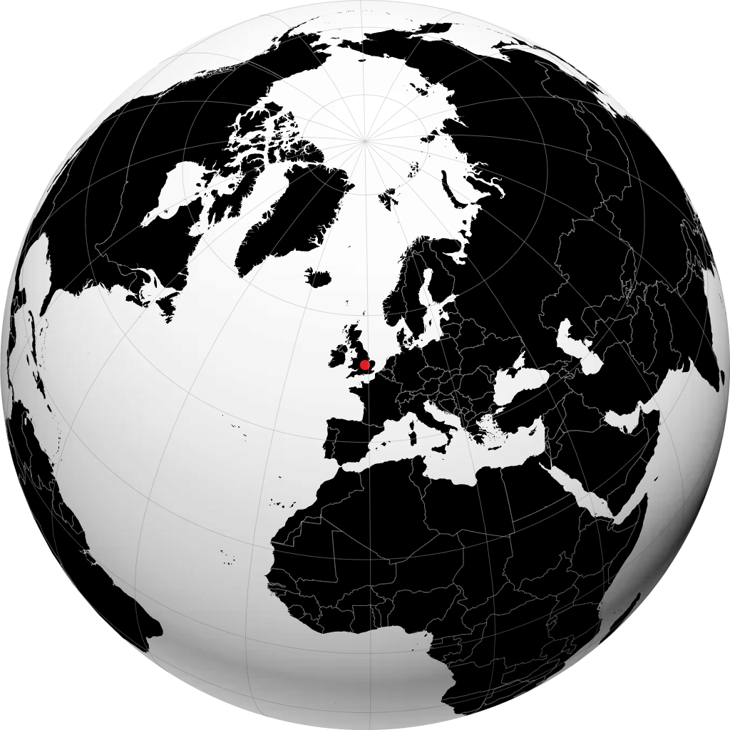 Northampton sur le globe