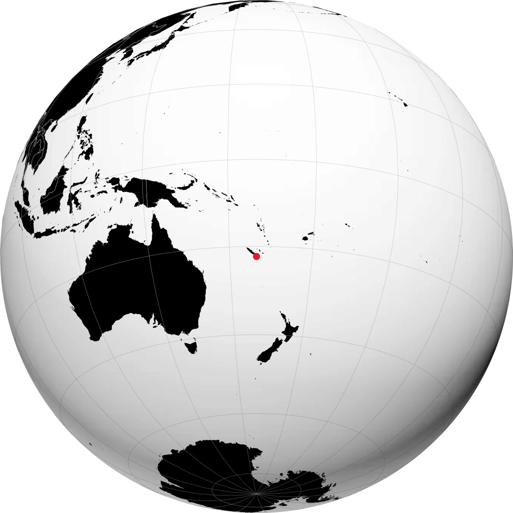 Nouméa sur le globe