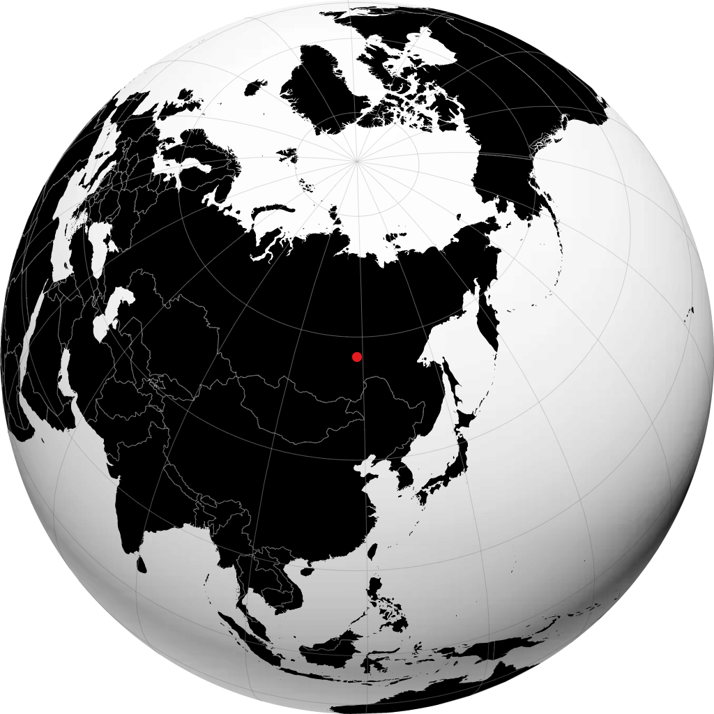 Novaya Chara sur le globe