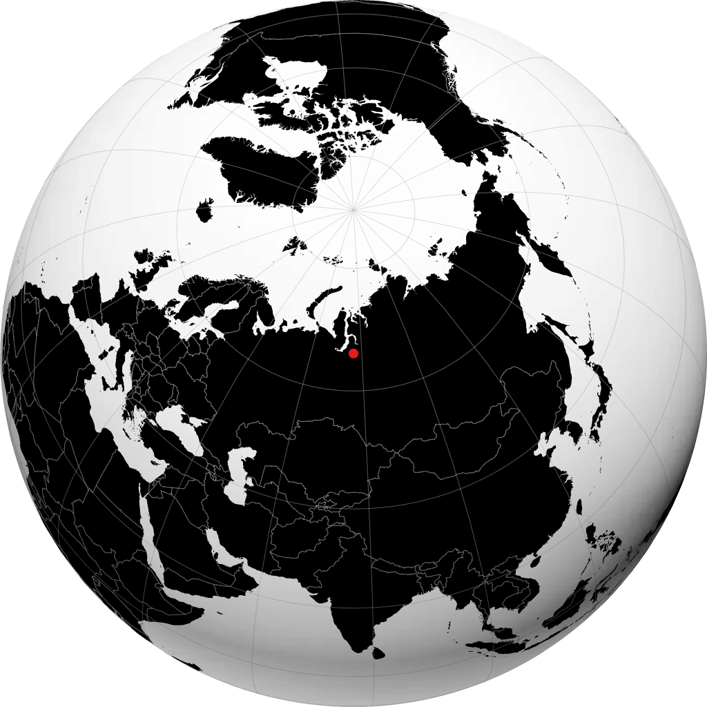 Novyy Urengoy sur le globe