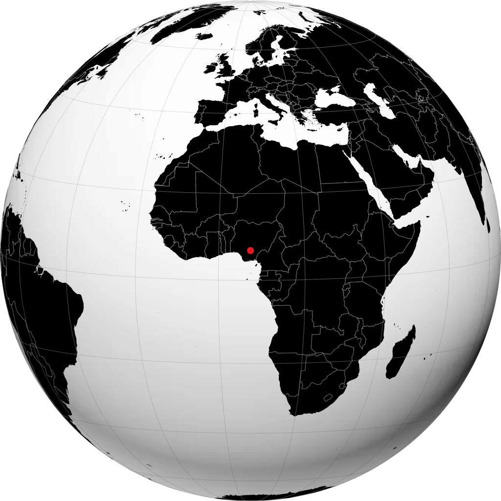 Nsukka sur le globe