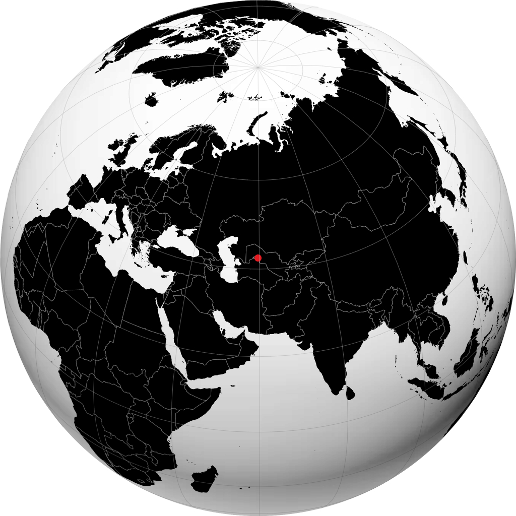 Nukus sur le globe