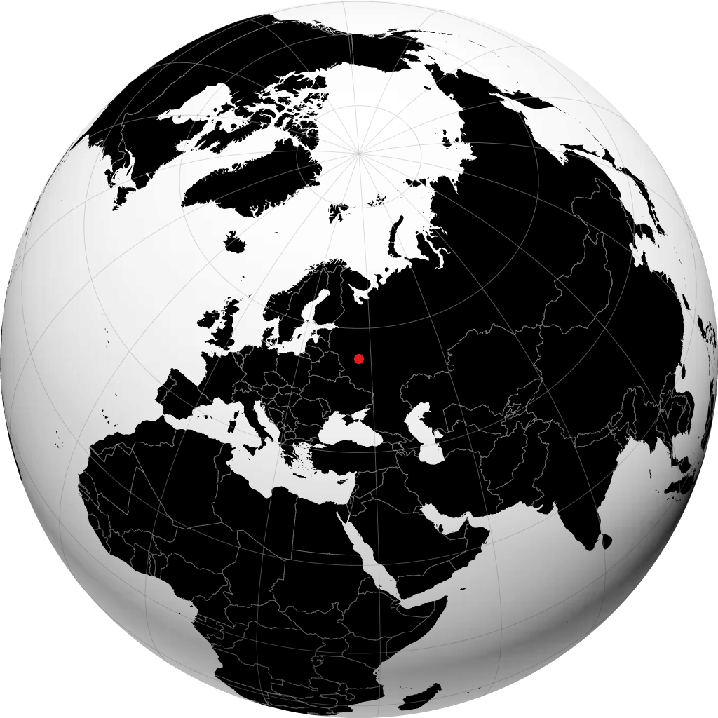 Obninsk sur le globe