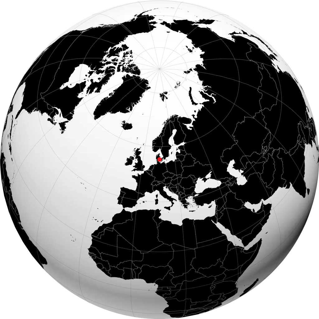 Odense sur le globe