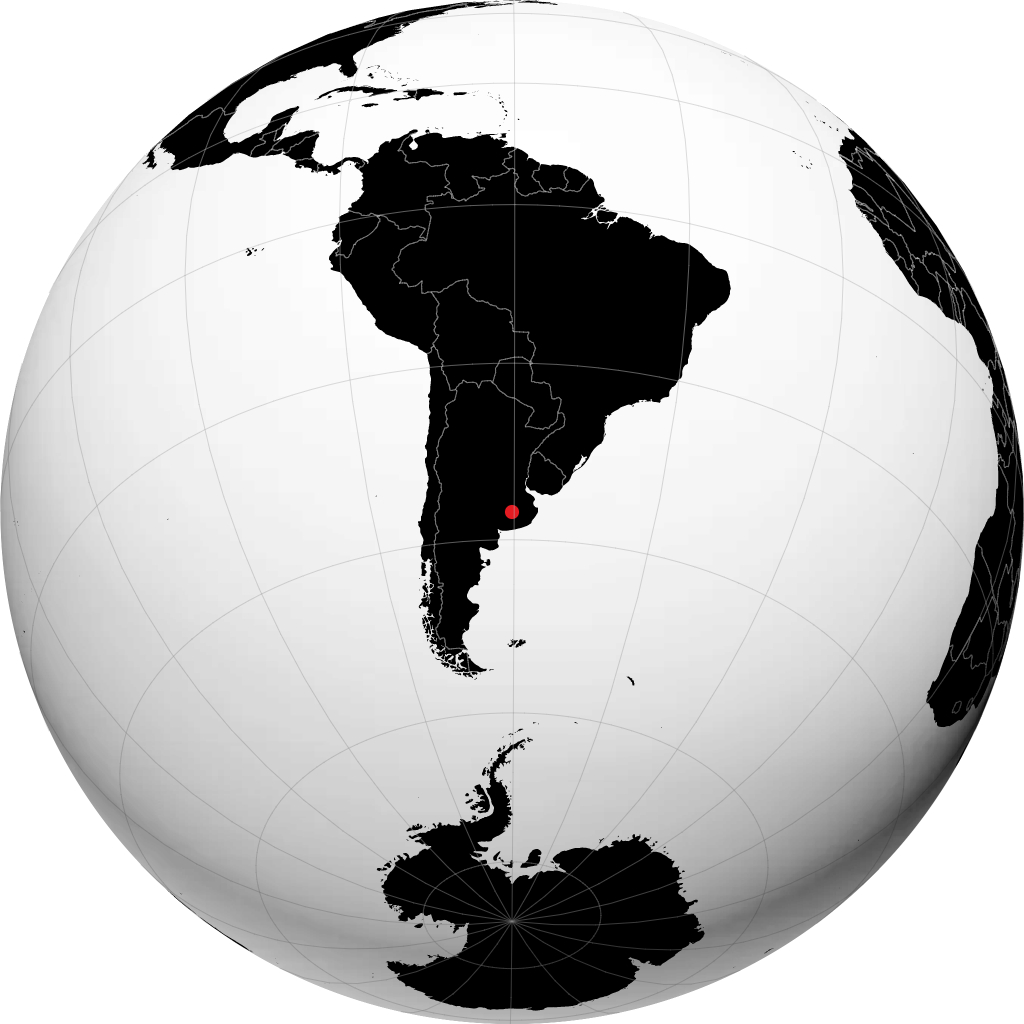 Olavarría sur le globe