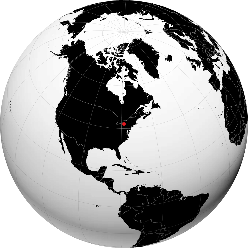 Olean sur le globe