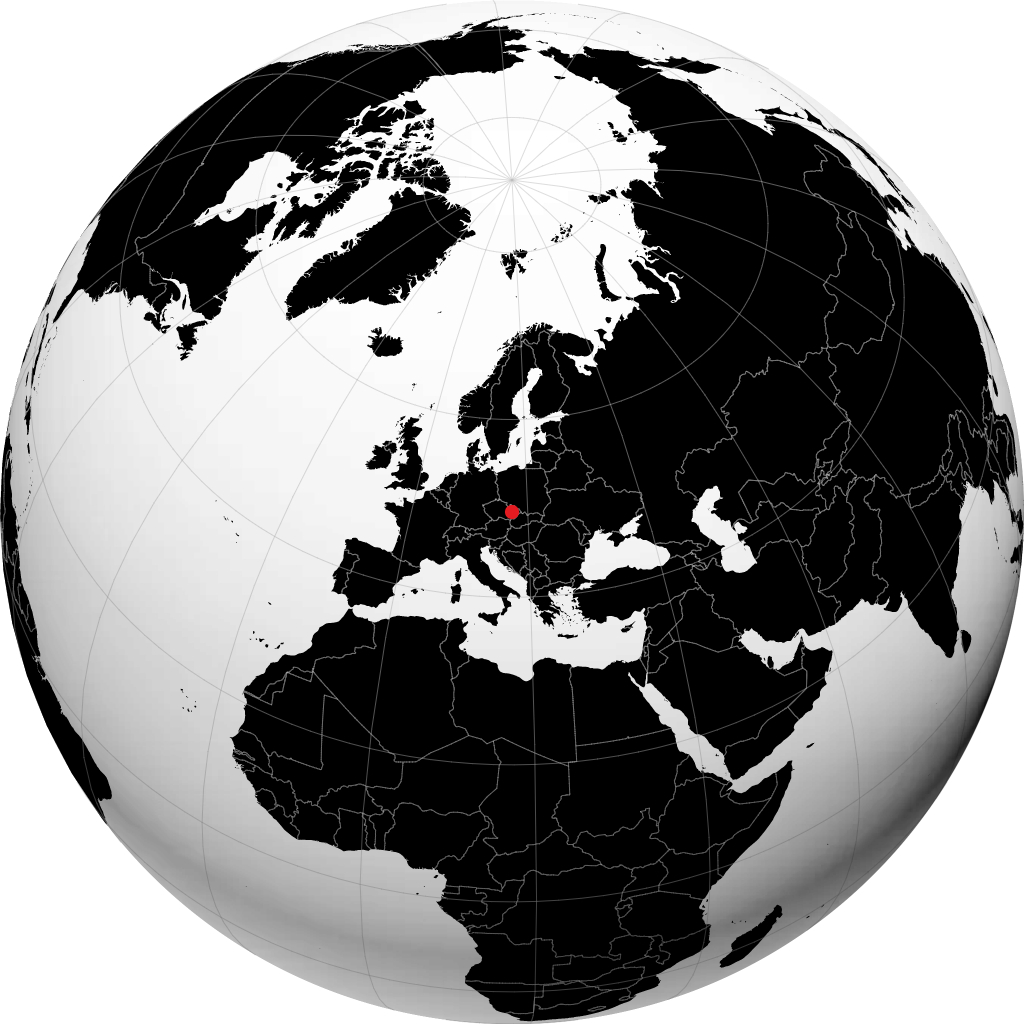 Olomouc sur le globe