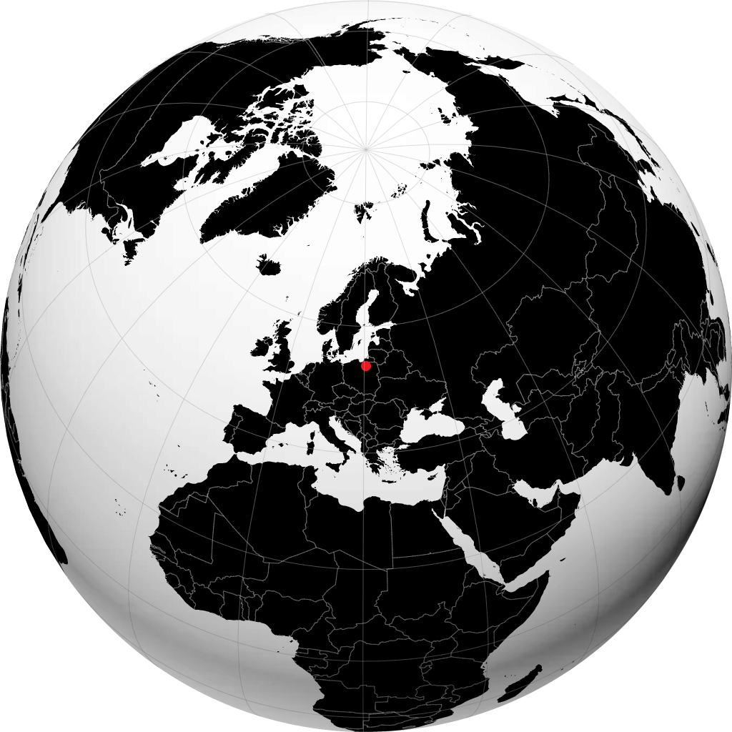 Olsztyn sur le globe