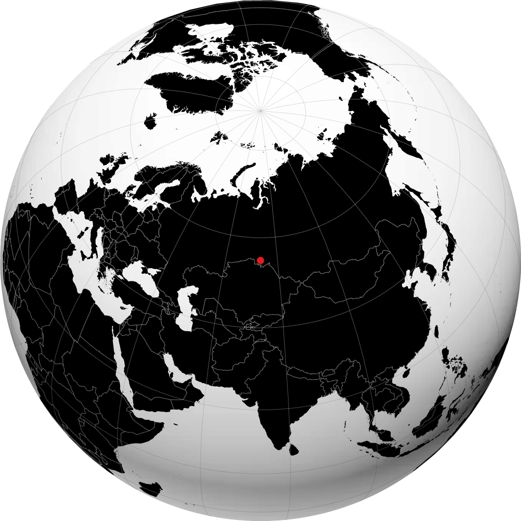 Omsk sur le globe
