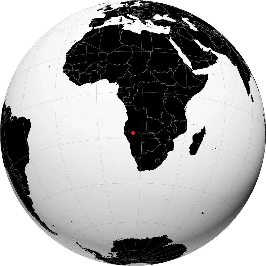 Ondangwa sur le globe