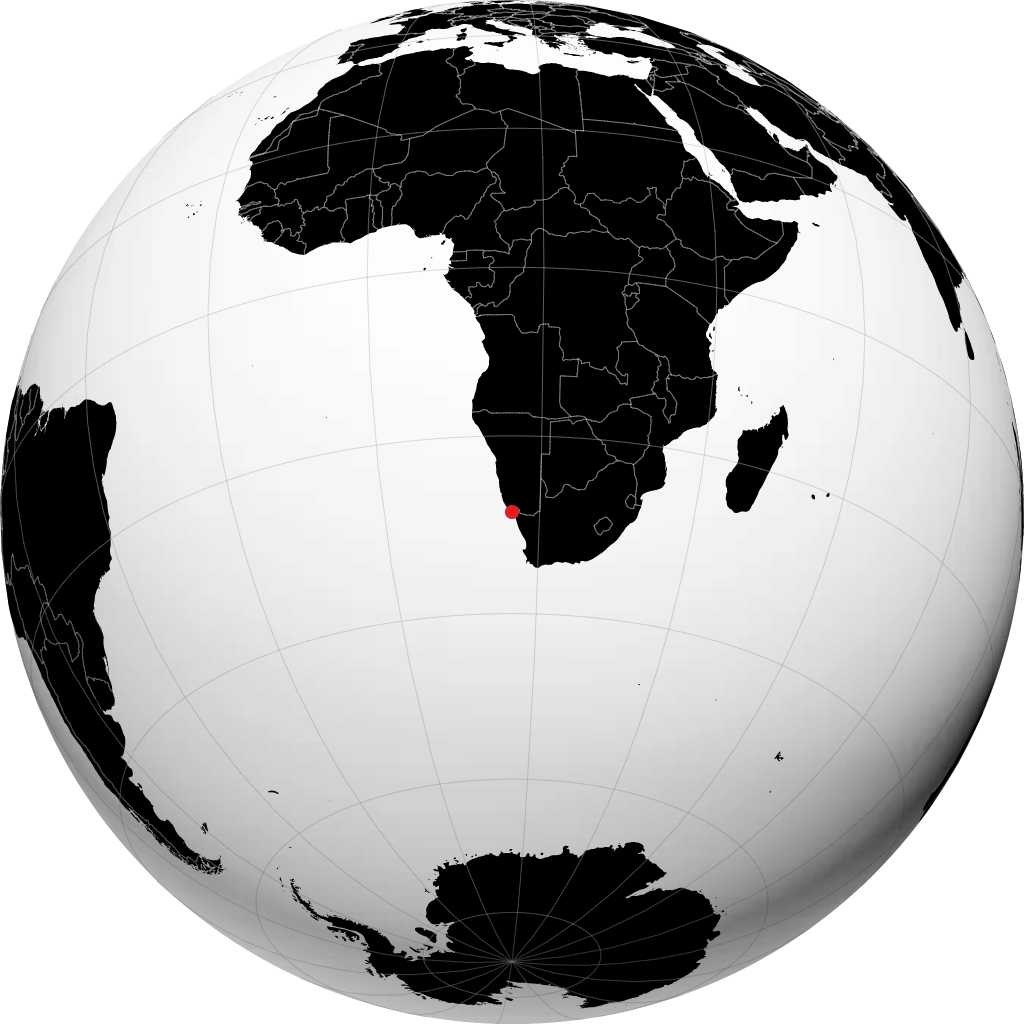 Oranjemund sur le globe