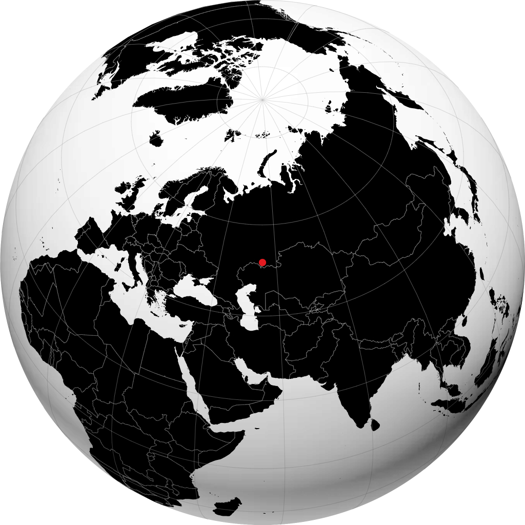 Orenbourg sur le globe