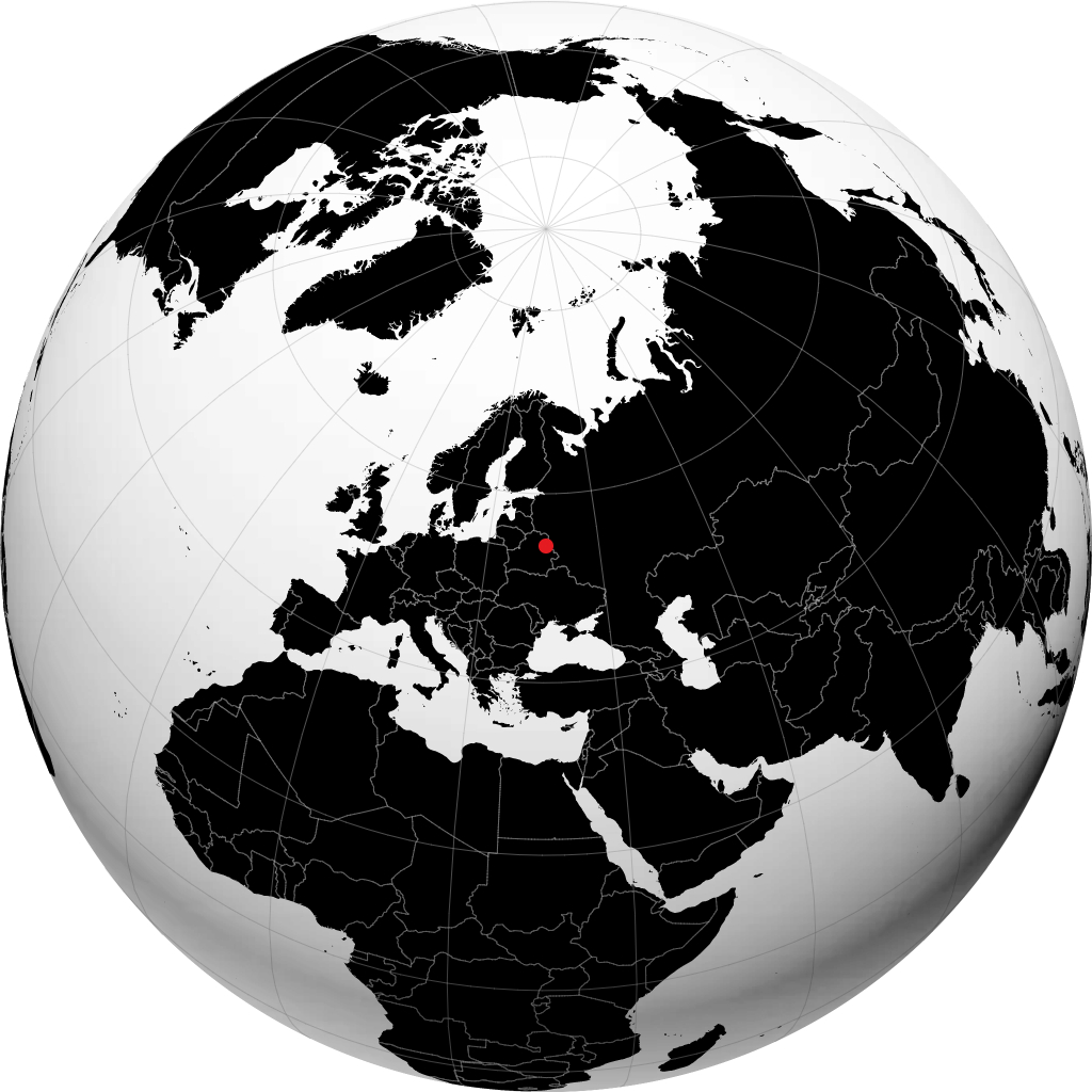 Orsha sur le globe