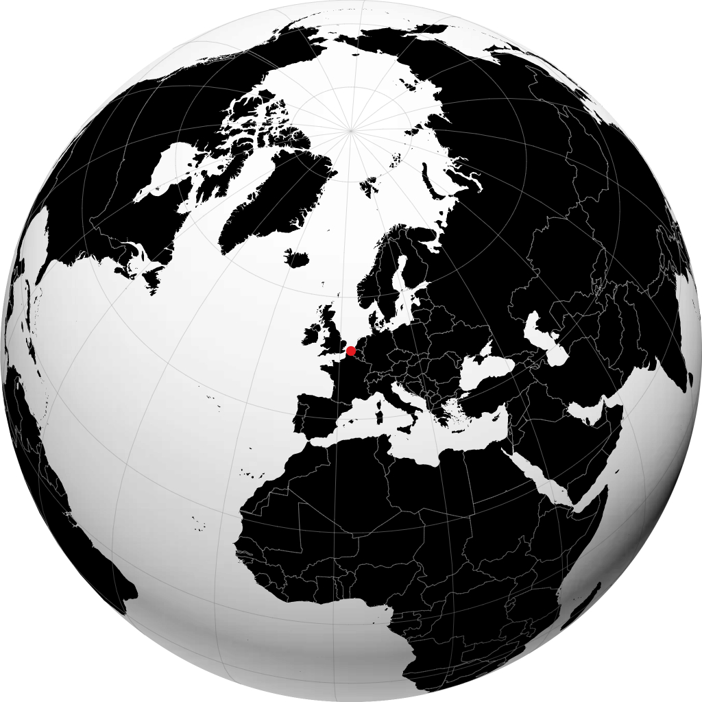Ostende sur le globe