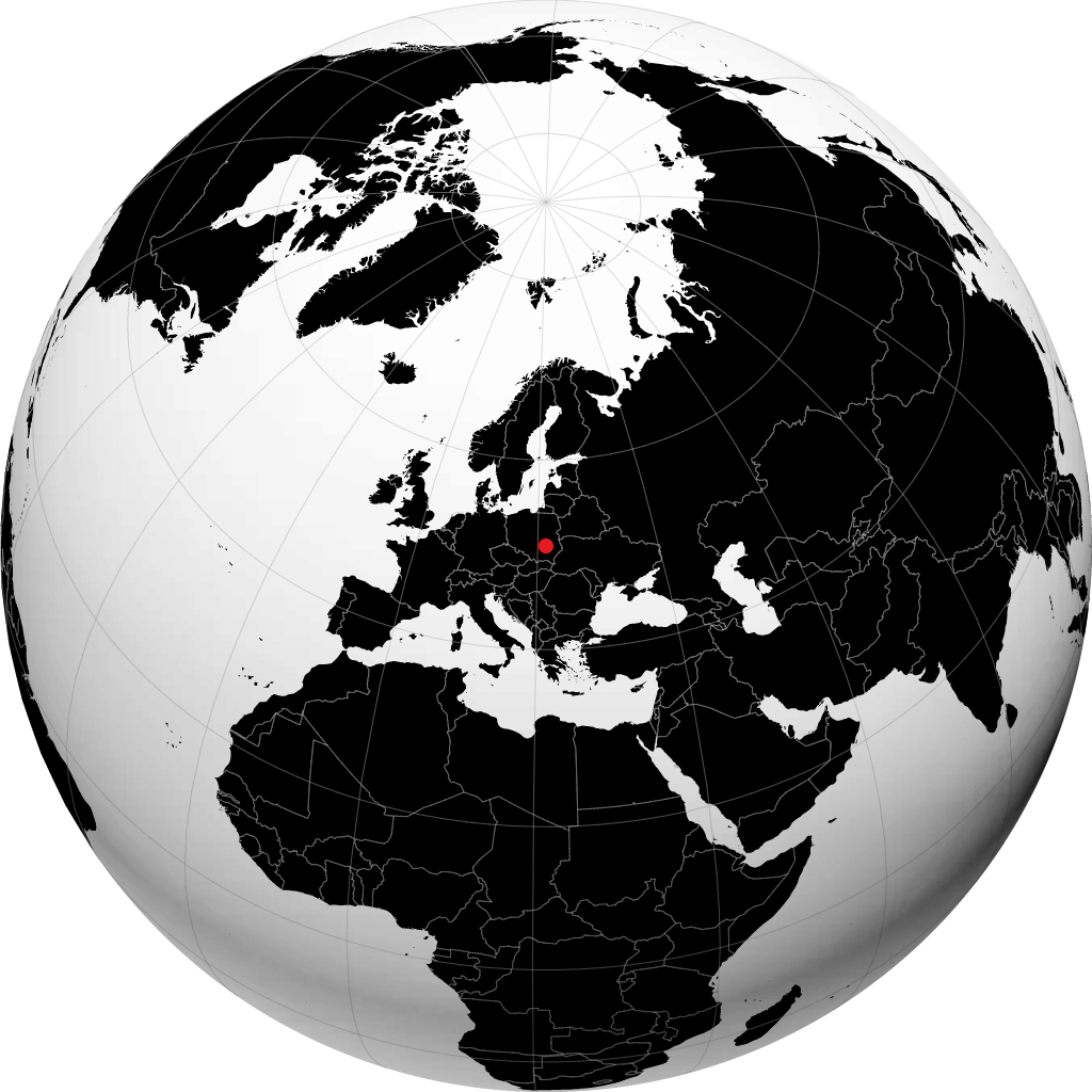 Ostrowiec Świętokrzyski sur le globe