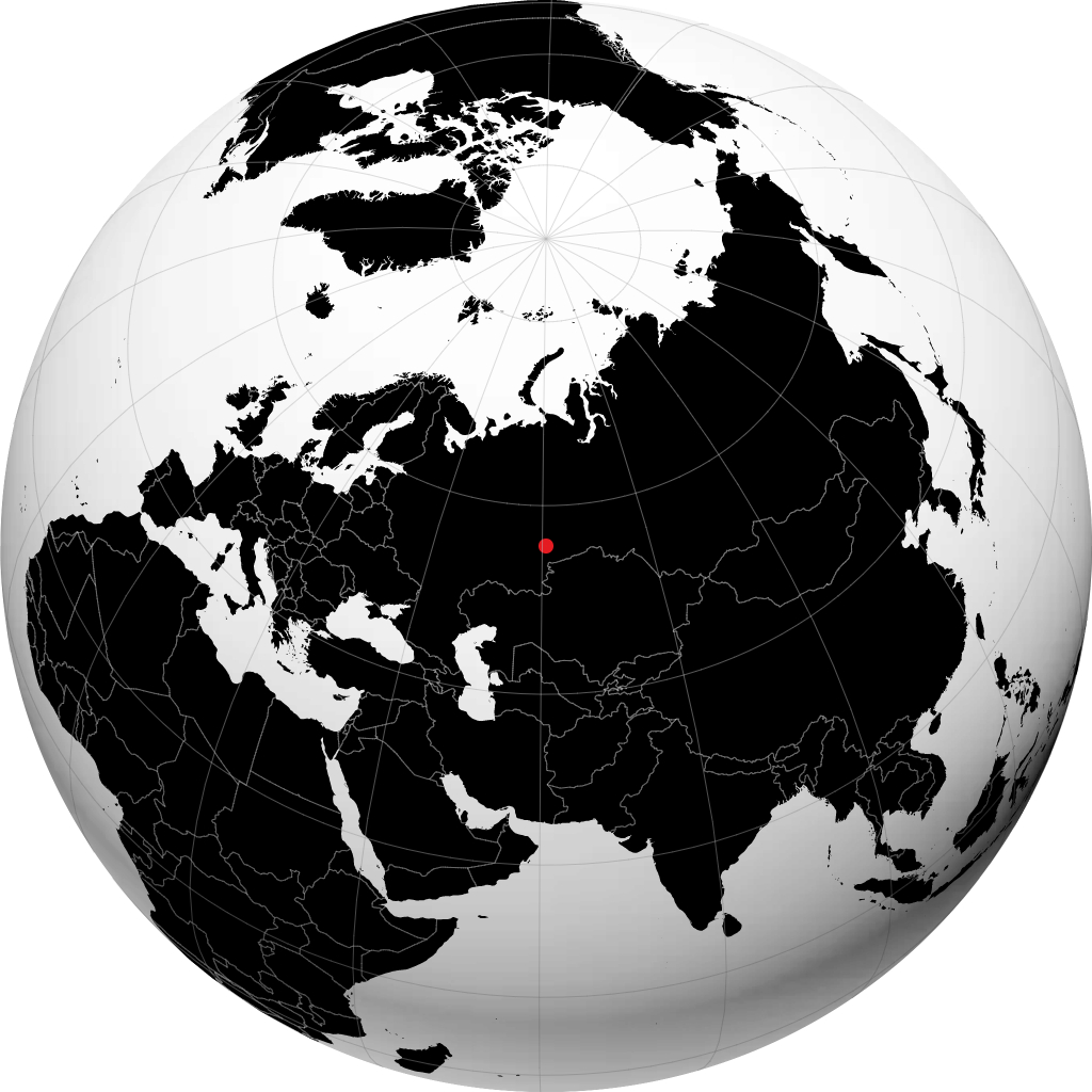 Ozersk sur le globe