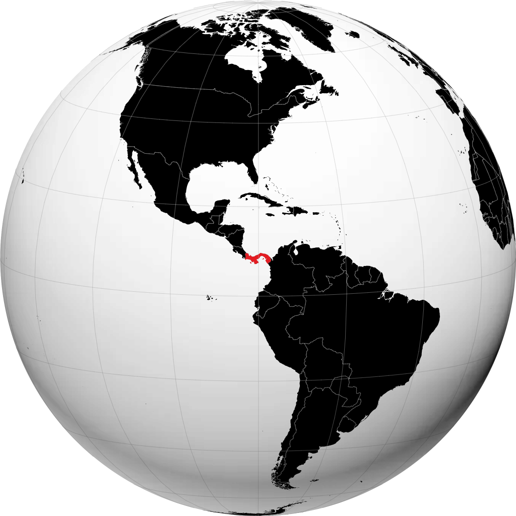 Panama sur le globe