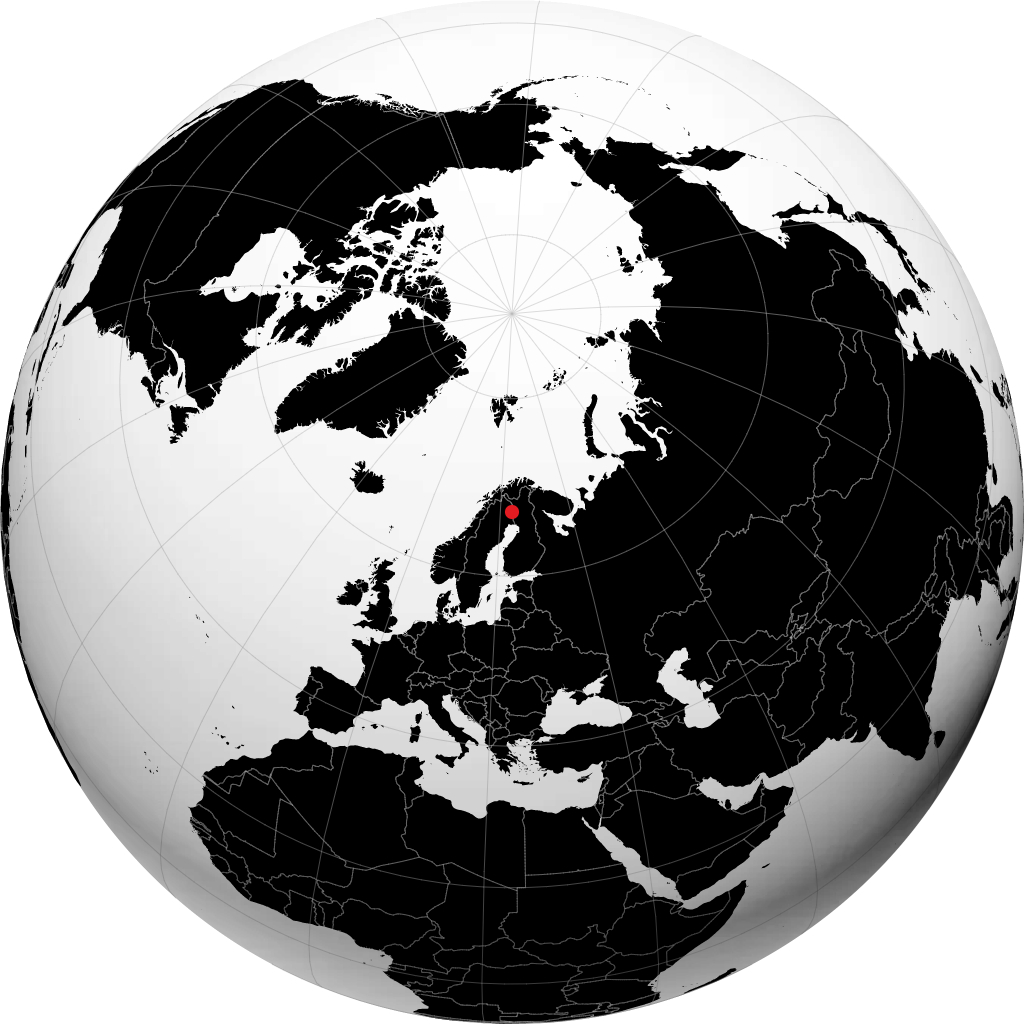 Pajala sur le globe