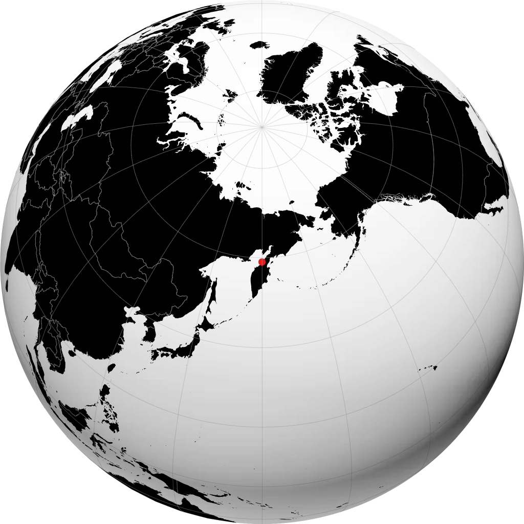 Palana sur le globe