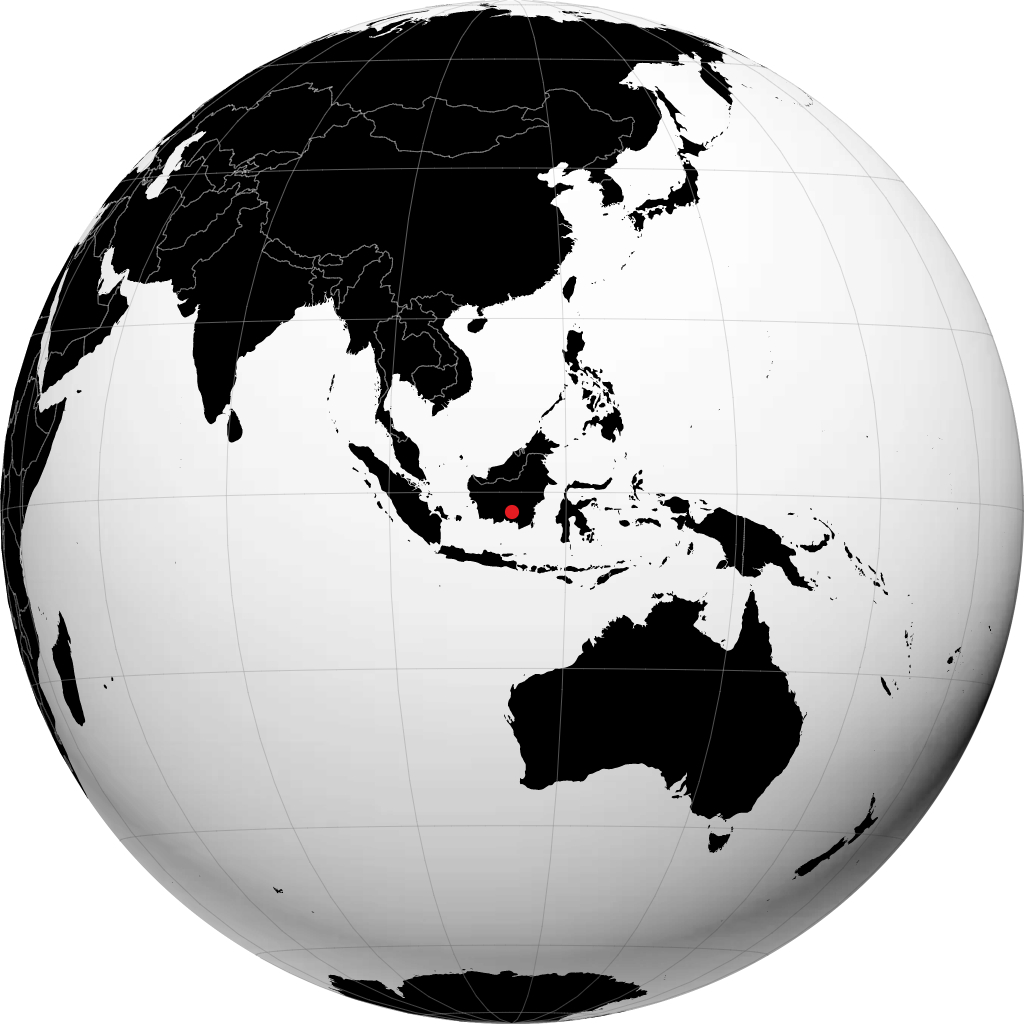 Palangkaraya sur le globe