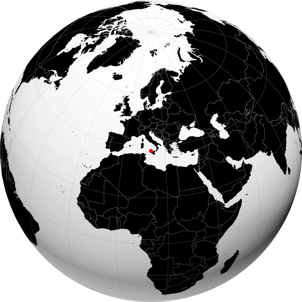 Palerme sur le globe