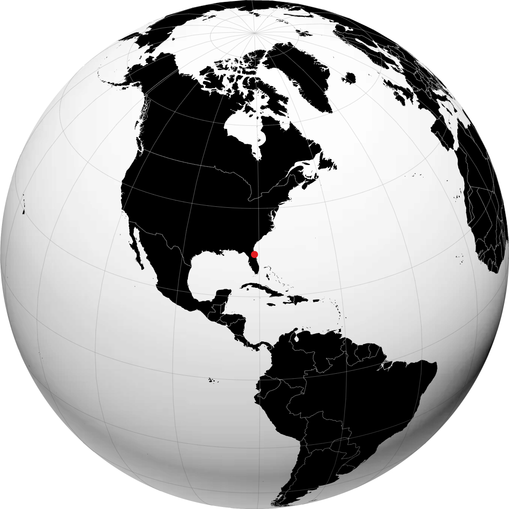 Palm Coast sur le globe