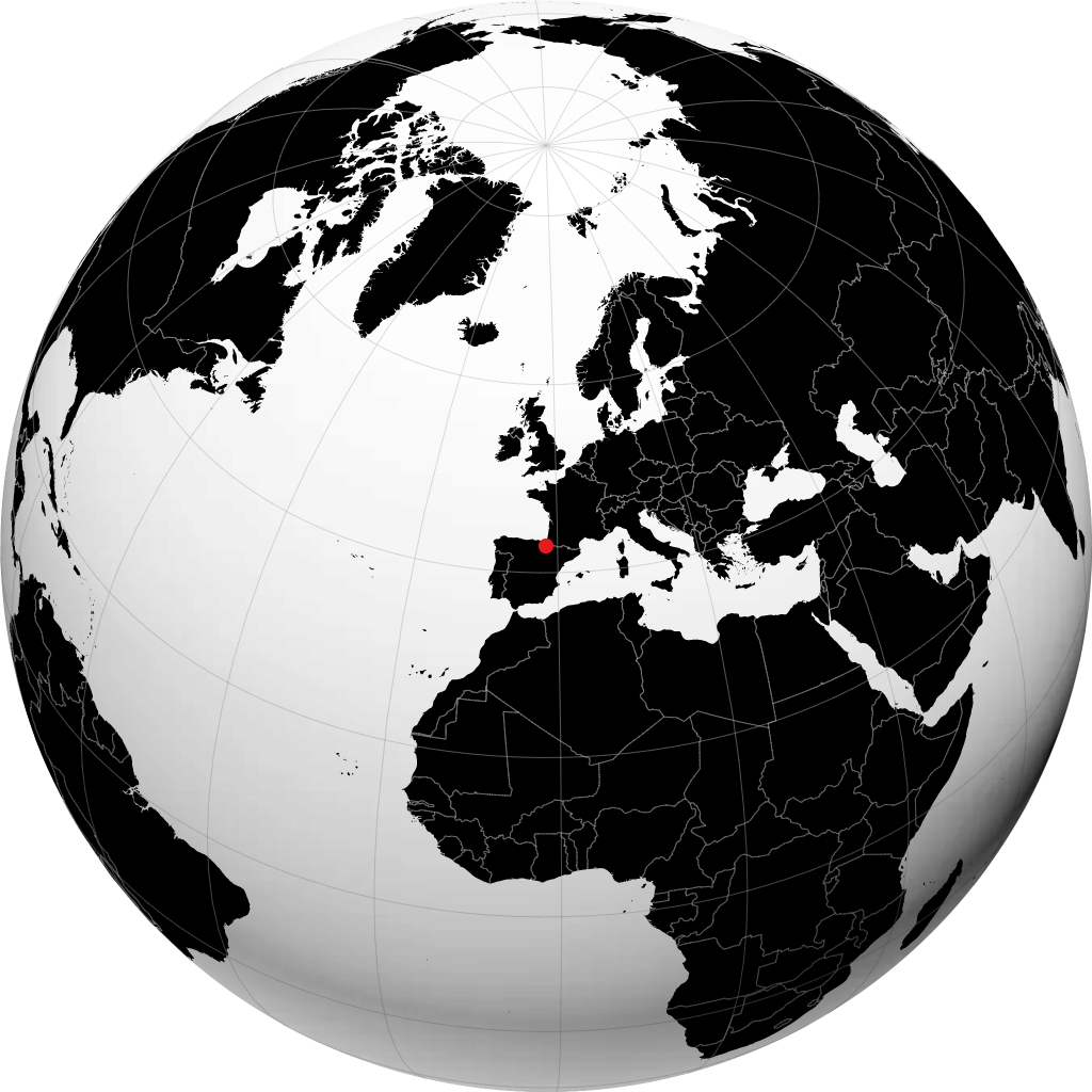 Pampelune sur le globe