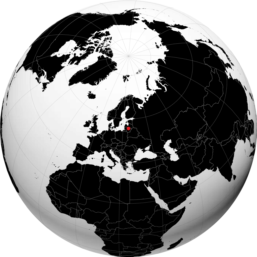 Panevezys sur le globe