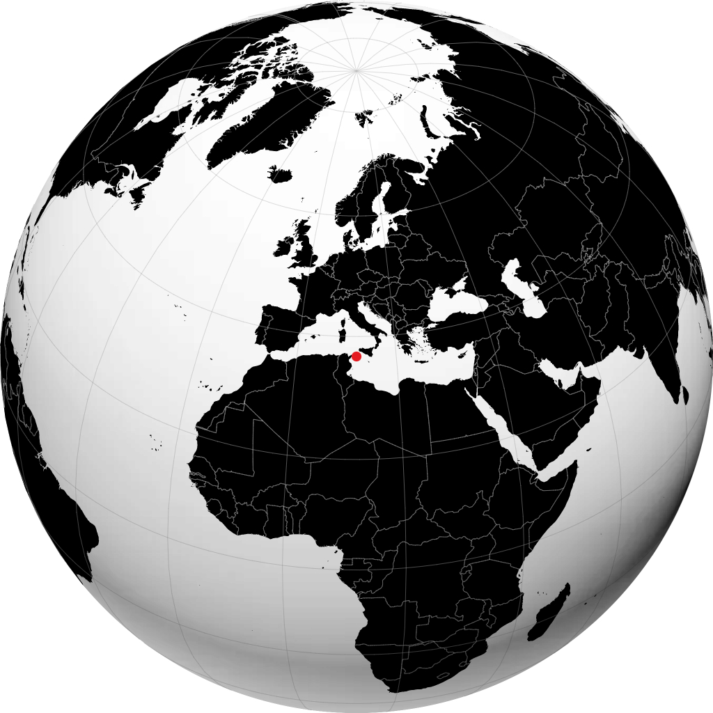 Pantelleria sur le globe