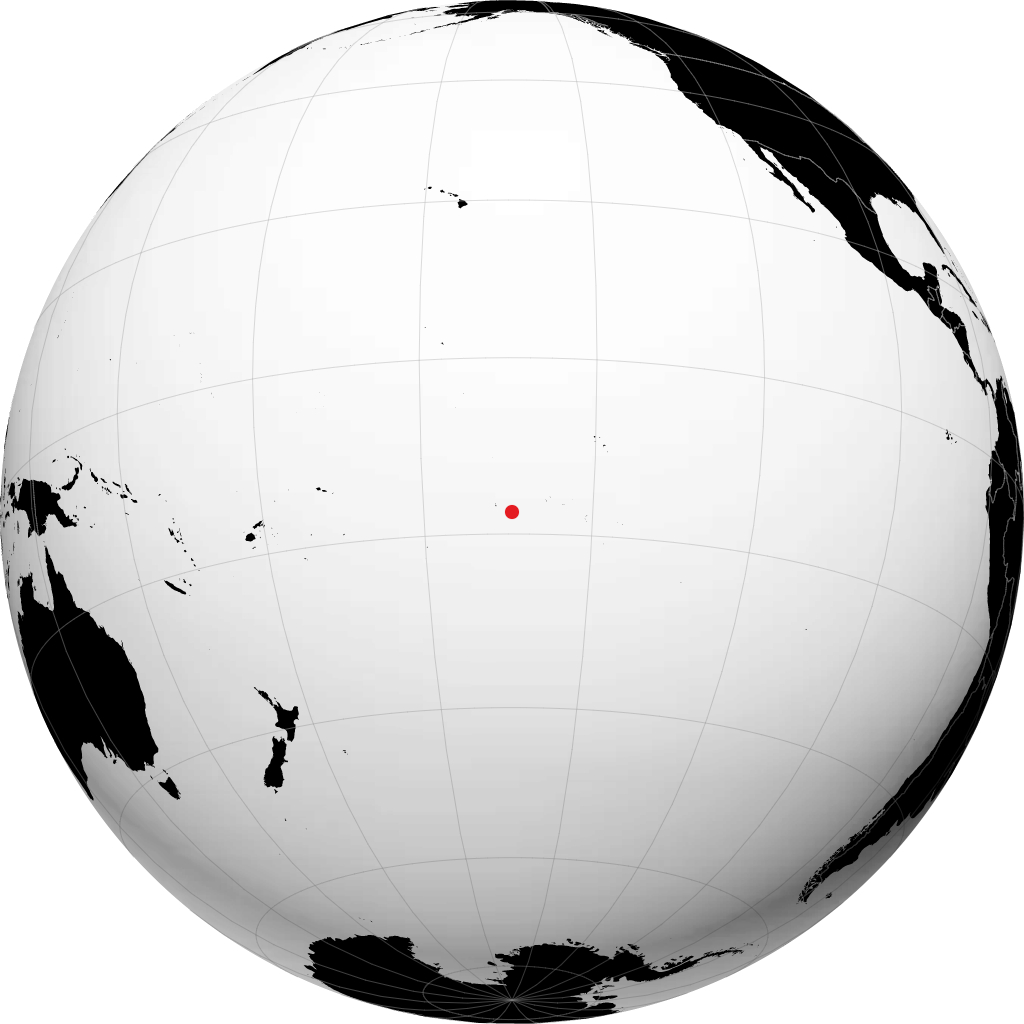 Papeete sur le globe