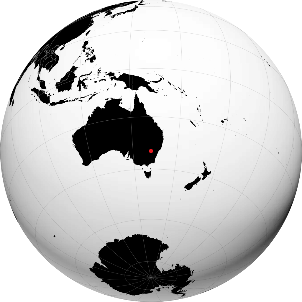 Parkes sur le globe