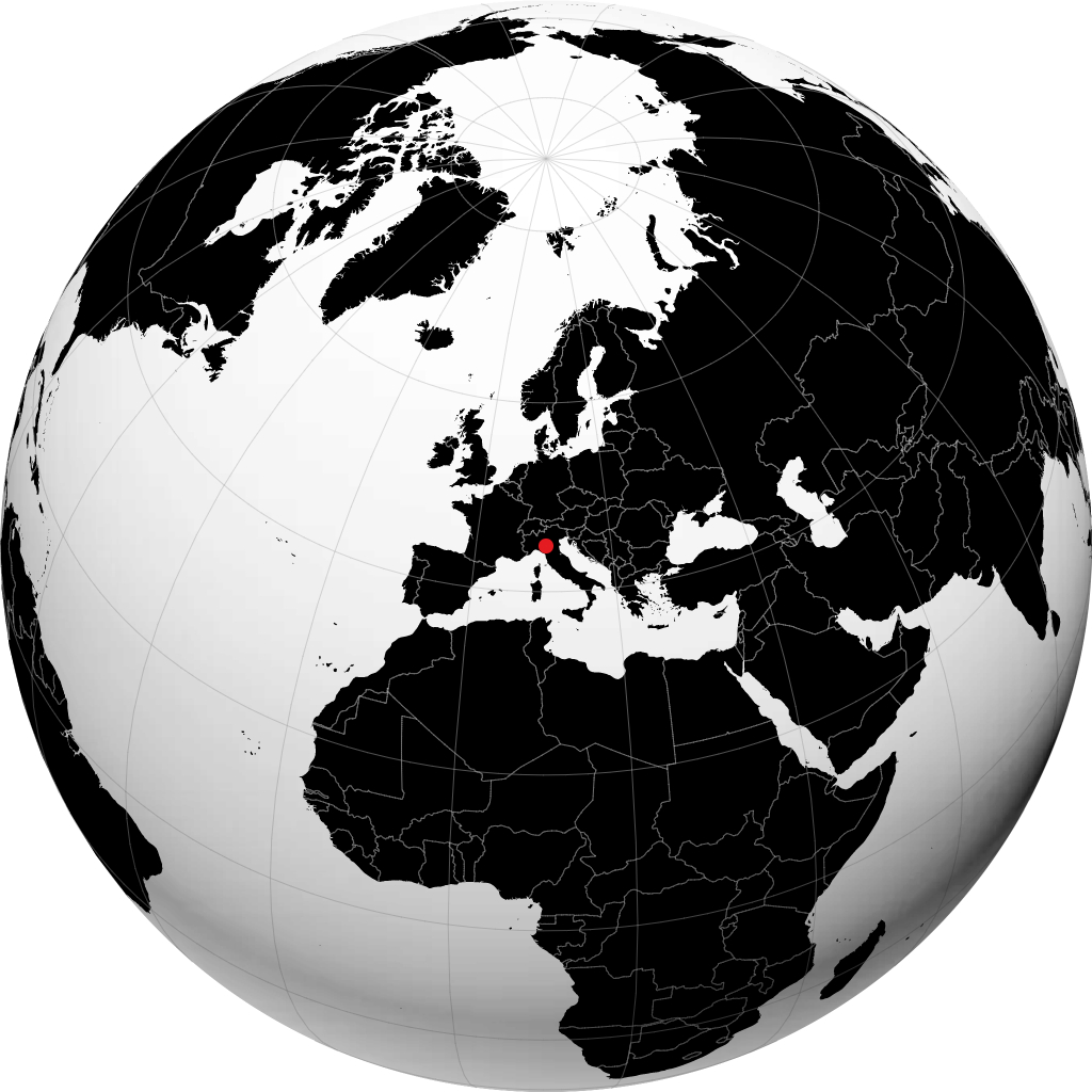 Parme sur le globe